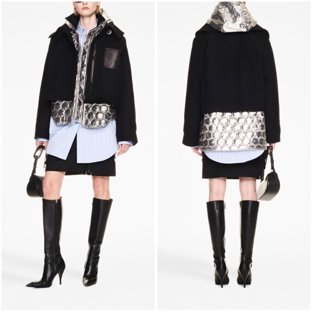 Off-White Arrows layered parka coat size 40/us size 4
